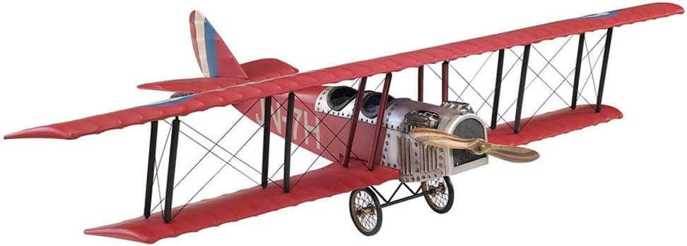 Authentic Models WWI Fighter Biplane Model in Red