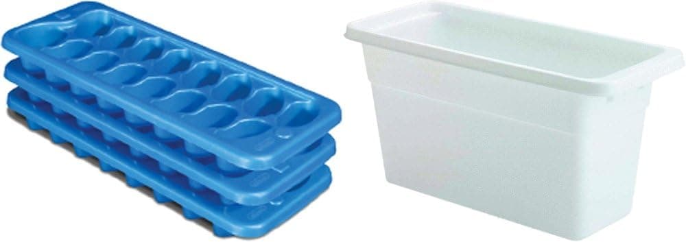 Sterilite 3 - Blue Sky Stacking Ice Cube Trays with Ice Cube Bin