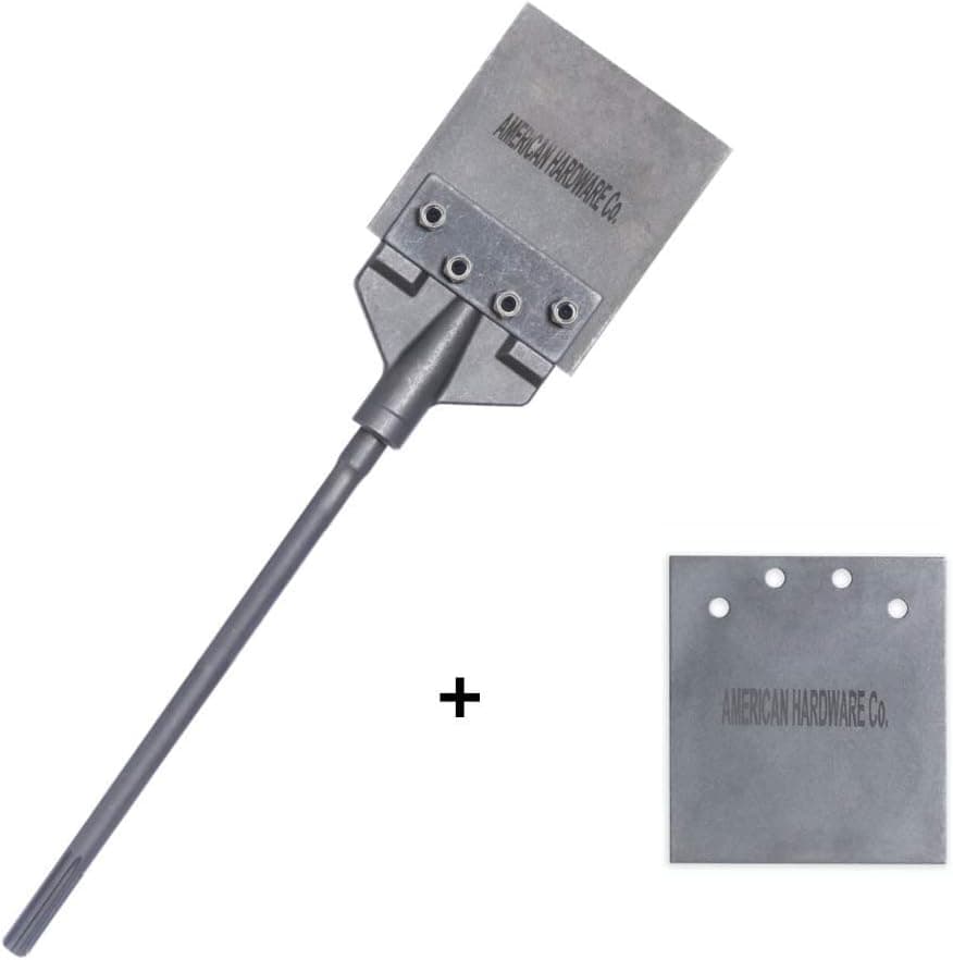 Floor Scraper: Tile removal tool with FREE EXTRA BLADE & THREAD LOCK NUTS 6" Wide SDS Max chisel Tile chisel Scraper tool SDS Max bits Floor chisel 6"x25" Tile adhesive & Thinset remover chisel set