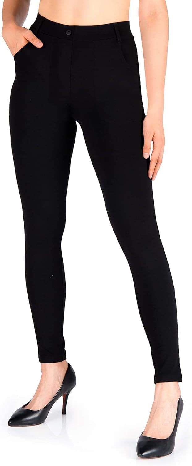 Yogipace,Belt Loops,Women's 25"/28"/31"/34" Dress Yoga Pants Skinny Leggings Cropped Pants for Work Office