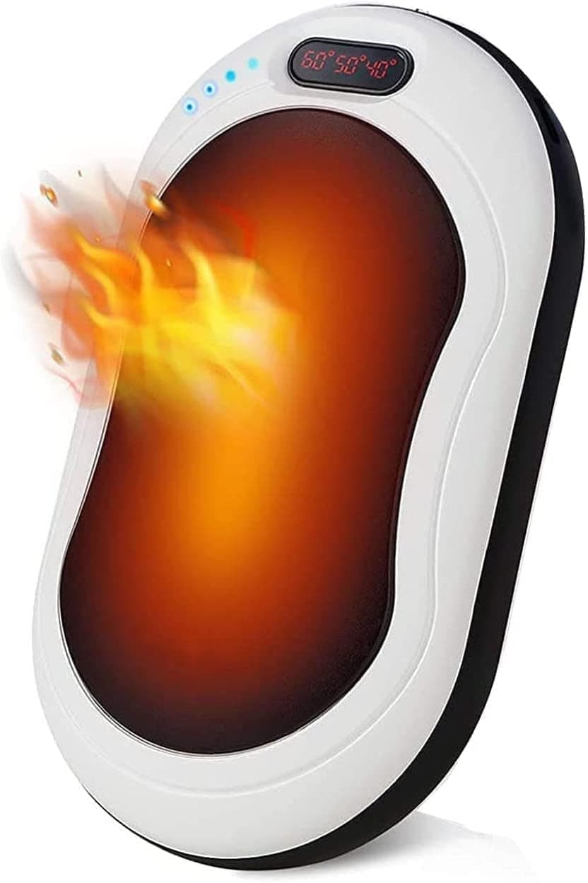 10000mAh Hand Warmers Rechargeable, Electric Hand Warmer Power Bank, 15 hrs Long Lasting Heat, USB Powered Heater, 3 Levels, Outdoors, Raynaud's, Heat Therapy for Christmas New Year