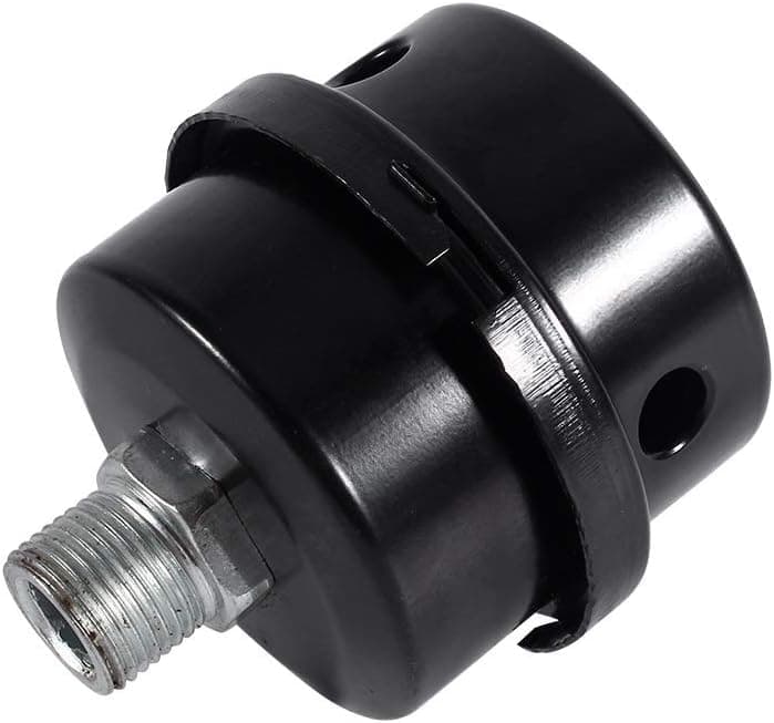 NIKOU Air Compressor Muffler - 3/8" 16MM Metal Air Compressor Intake Filter Muffler Silencer Thread for Oil Free Air Compressor Parts