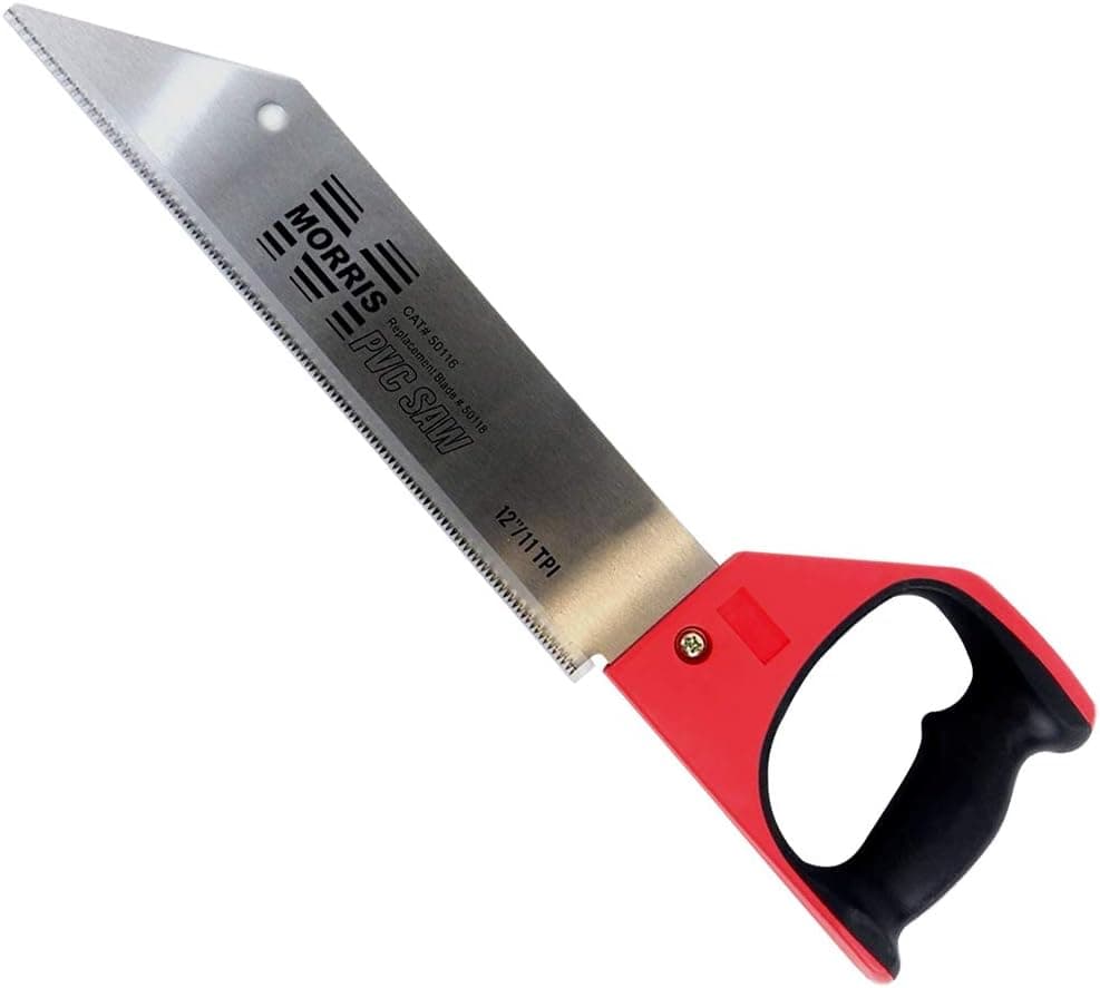 12" PVC Saw, Pointed Blade, 11 TPI, 2-Stroke Cut, Wood, Plastic, Drywall, 50116