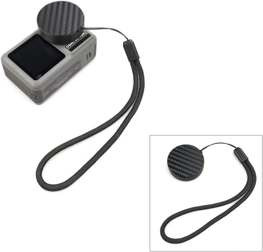 Flycoo2 Lens Cap for DJI Osmo Action Sport Camera Lens Protective Cover Protector with Lanyard Strap Accessory