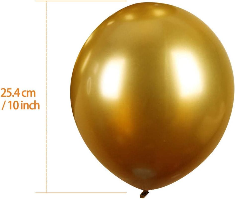 (100 Pcs) 12inch Colorful Metallic Balloons Made with Natural Quality Latex, Decorative Balloons for Various Parties and Events, and 2 Balloon Sealing Tool and 2 Rolls of Colored Tape