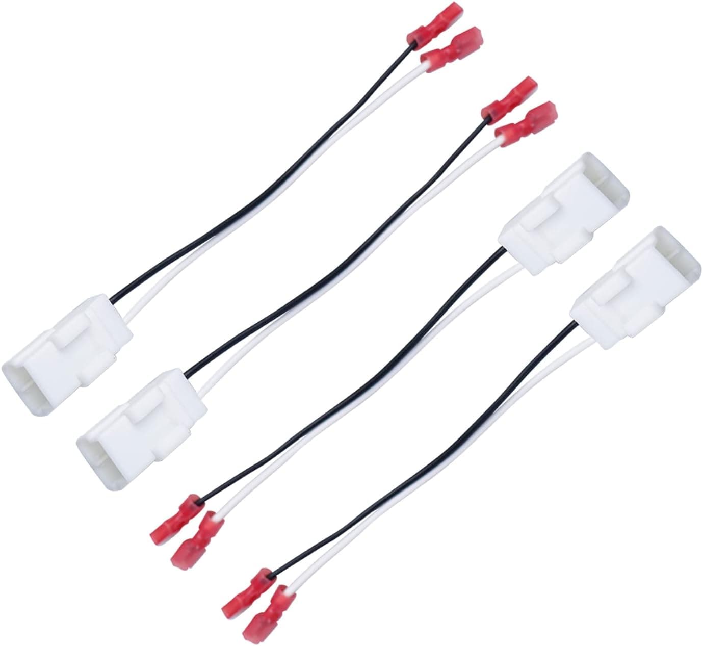 72-6514 Speaker Adapter Wire Harness Compatible with Jeep Dodge Chrysler Town & Country Dakota Ram Wrangler Car Front and Rear Door Speaker Wiring Harness Speaker Connector (4Pcs)