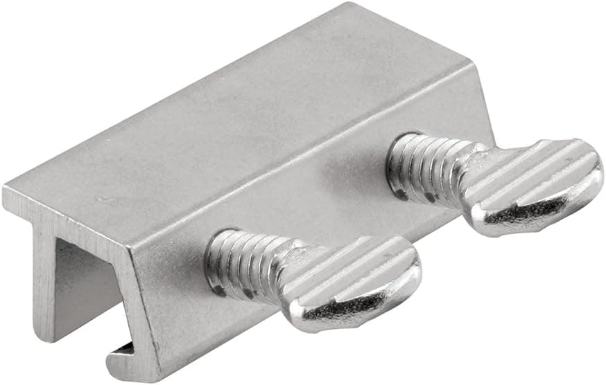 Defender Security U 10679 Sliding Door Lock with Double Screws, Aluminum Finish