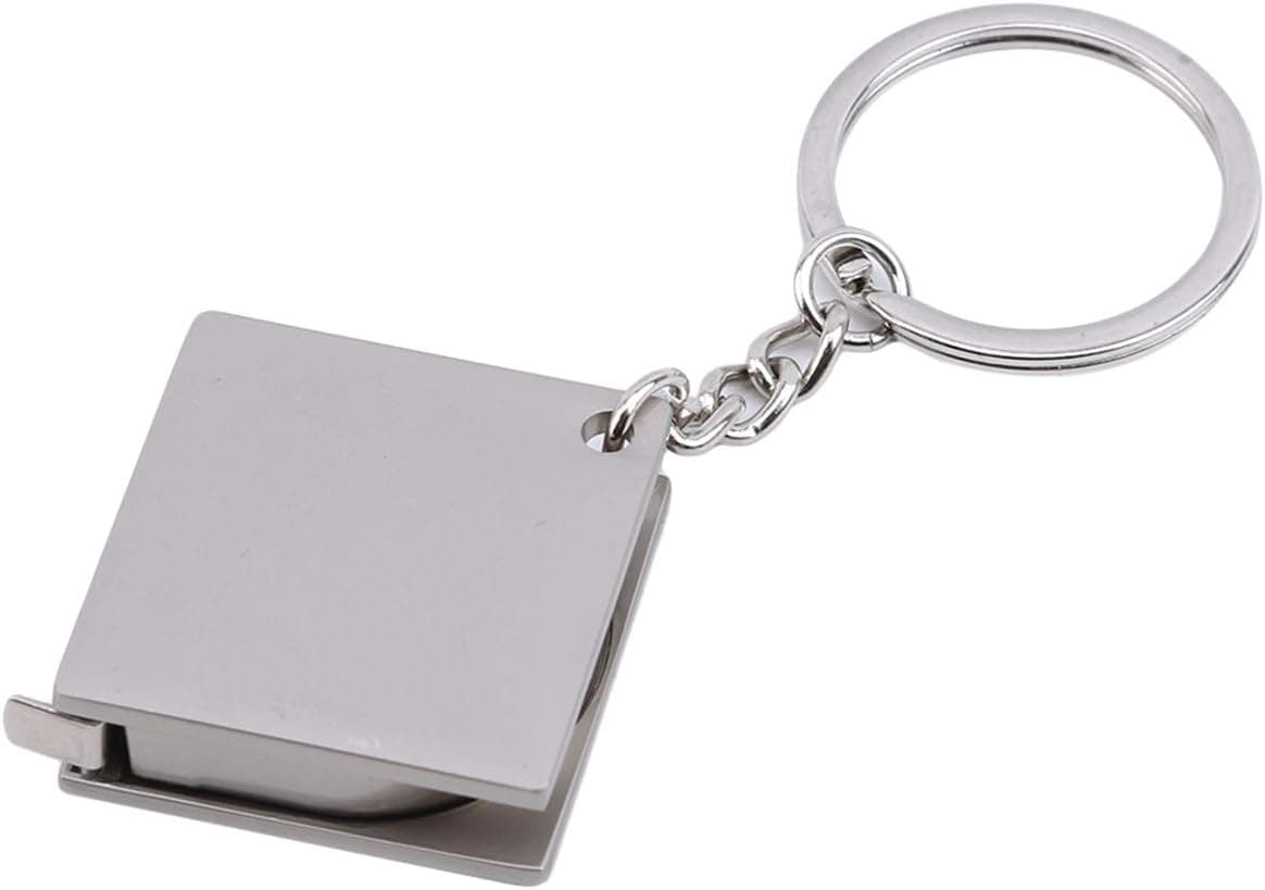 Bigsweety Stainless Steel Retractable Tape Measure Keychain Portable Keyring Pull Ruler