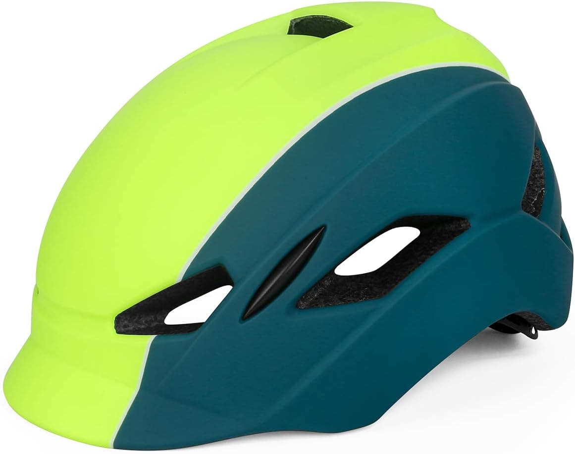 KINGBIKE Bike Helmet for Men Women,with Portable Backpack,Safety Taillight(Fit Head Size54-60CM)