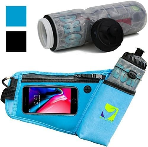 Georo Fit Running Hydration Belt with 22oz Insulated Water Bottle | Fanny Pack for Men and Women | Fits iPhone X 6 7 8 Plus