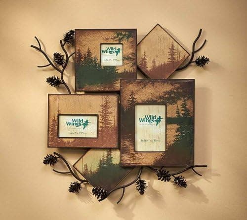 Wild Wings Back Country - Pinecone Picture Frame Collage by Michael Sieve
