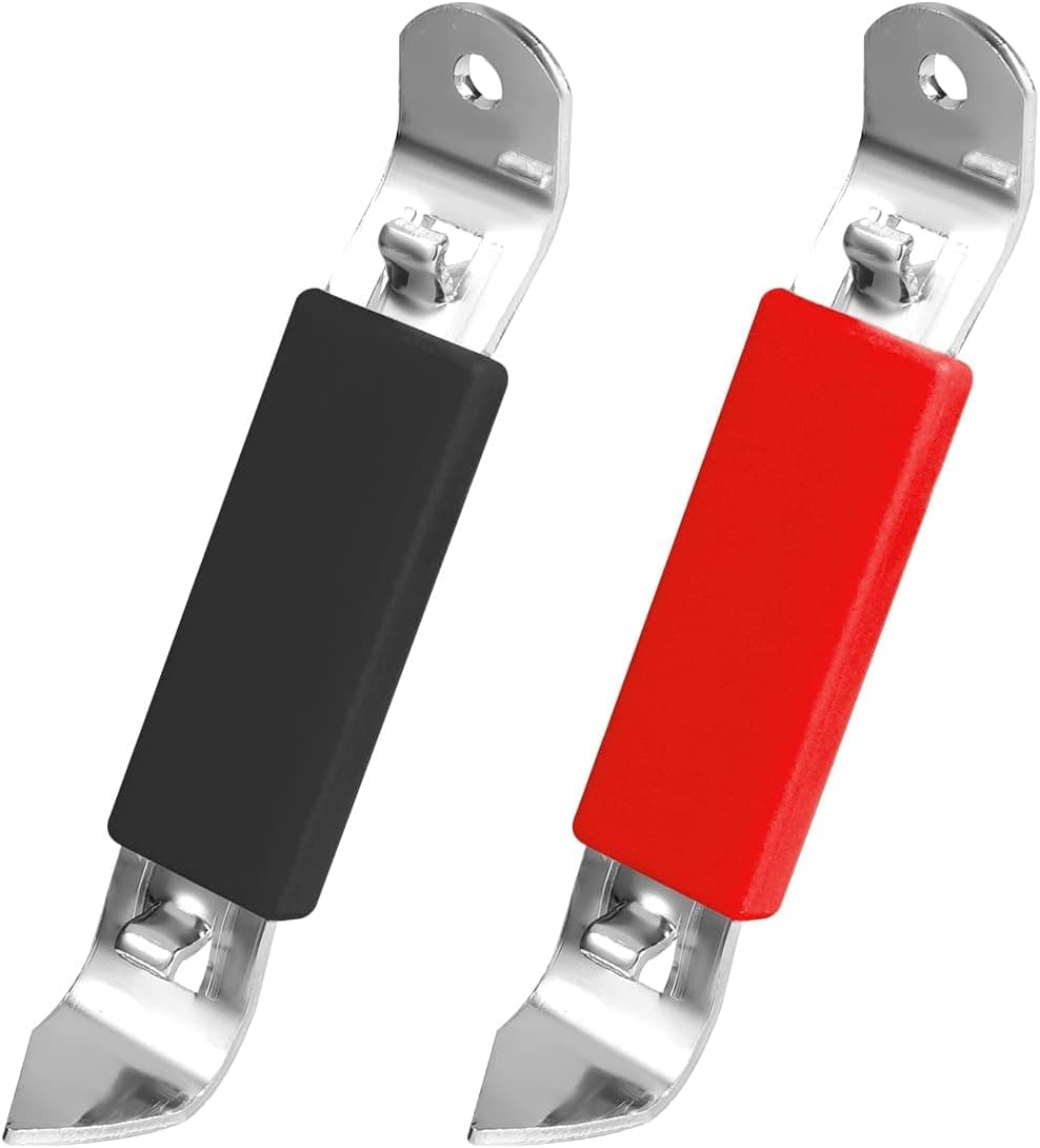 2pcs Magnetic Bottle Openers, Can Tapper Magnetic Can Opener Manual Bottle Punch Opener for Beer Bottles Cans Beverages (Red, Black)