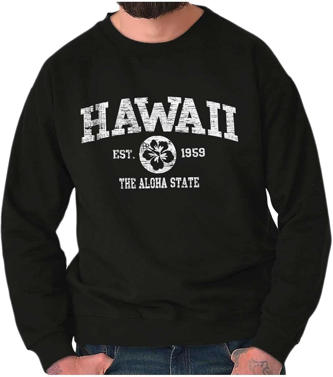 Hawaii Aloha State Island Hibiscus Sweatshirt for Men or Women