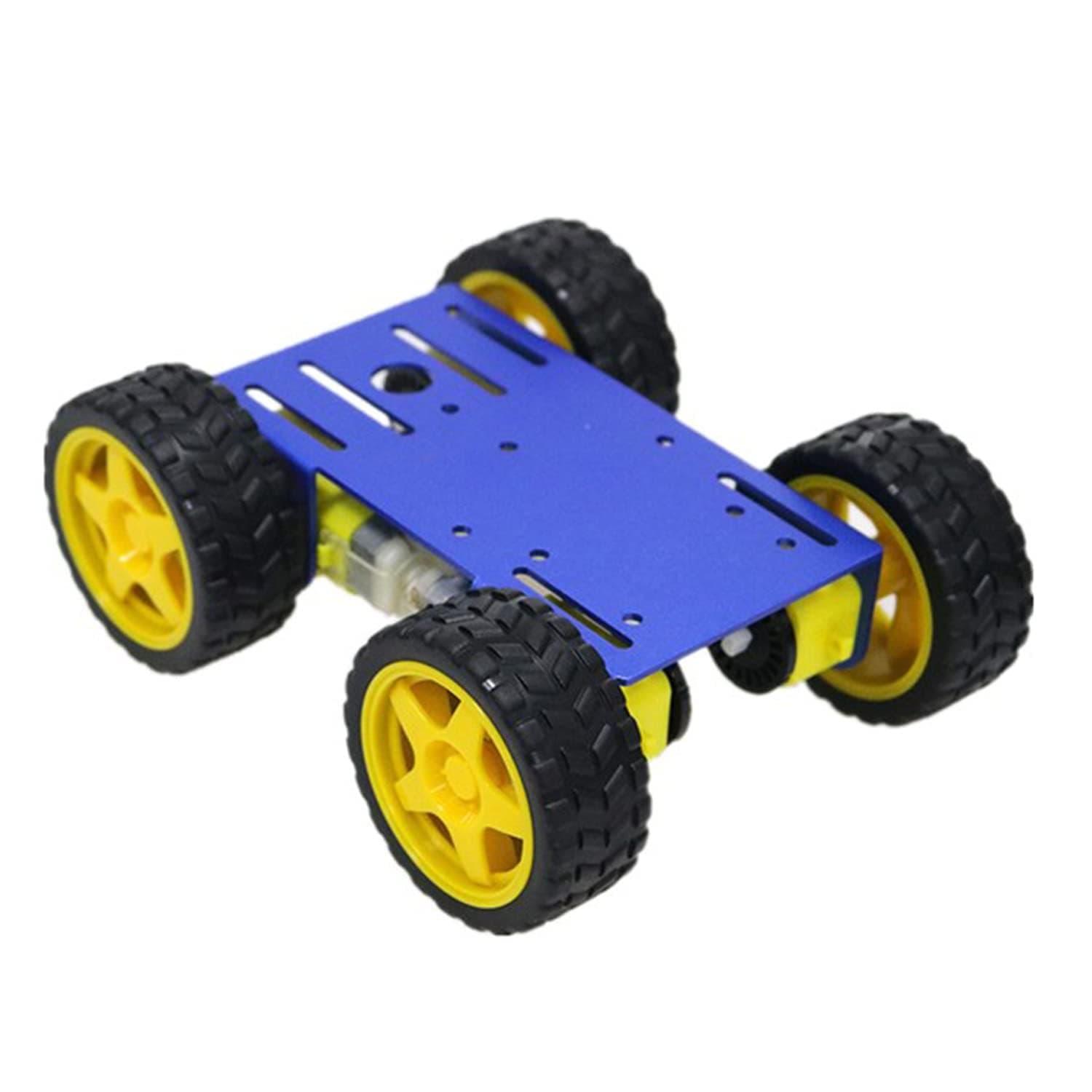 4wd Robot Car Chassis Kit with Metal Robotic Frame & 4pcs TT Encoder DC Motor for Arduino / Raspberry Pie / Microbit, DIY Remote Control Mobile Moving Robotics Platform for Maker Education Spy Monitor