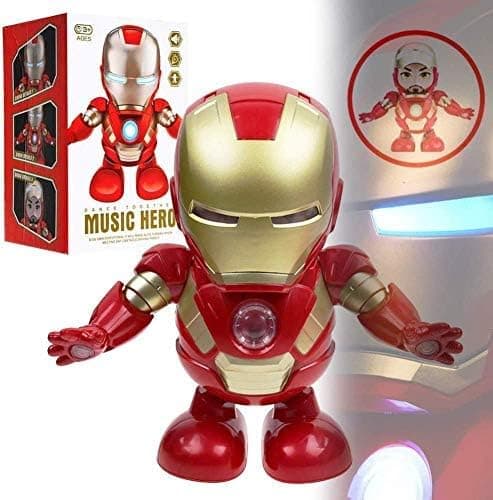 Dancing Iron Man Robot Musical Toy with Lights and Music (Avenger Iron Man)