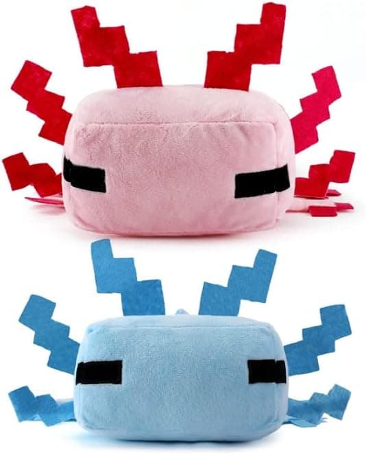 TianHaiLan Axolotl Plush Plush Stuffed Toy Soft Throw Pillow Decoration for Kids Collection Gifts, Perfect for Kids Collection Gifts, Christmas, Birthday Party Gifts (Blue + Pink)