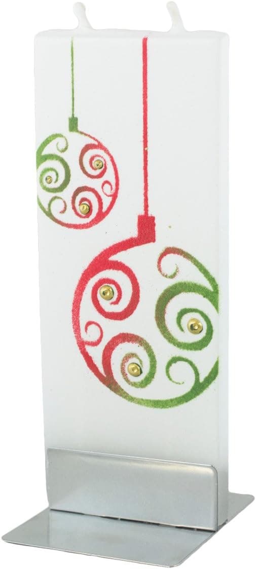 Flatyz Twin Wick Unscented Thin Flat Candle - Ornaments