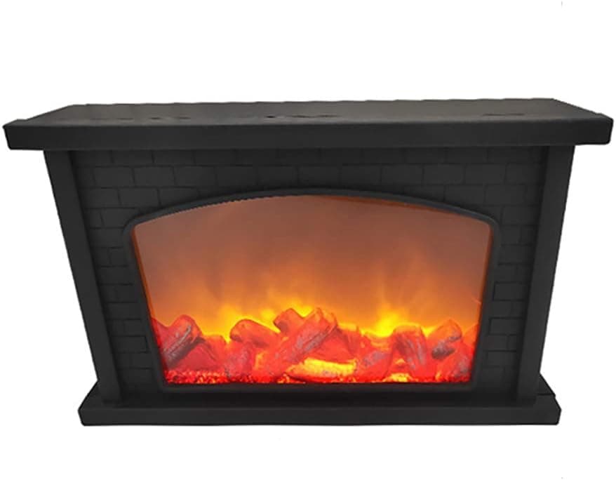 Hzemci Simulation Fireplace Lantern - Home LED Faux Fireplace, USB Or Battery-Charged Tabletop Fireplace, Decorative Fireplace That Simulates 3D Flame (33CMx21CMx8.5CM)