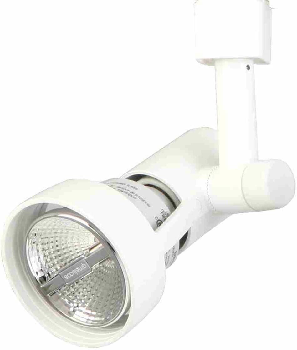 Lithonia Lighting LTH9000 PAR20 WH M24 1-Light Front Loading Commercial Track Head, 1-2 Circuit, Aluminium, PAR20-Compatible Led, 3-5/16" by 4" by 8", White