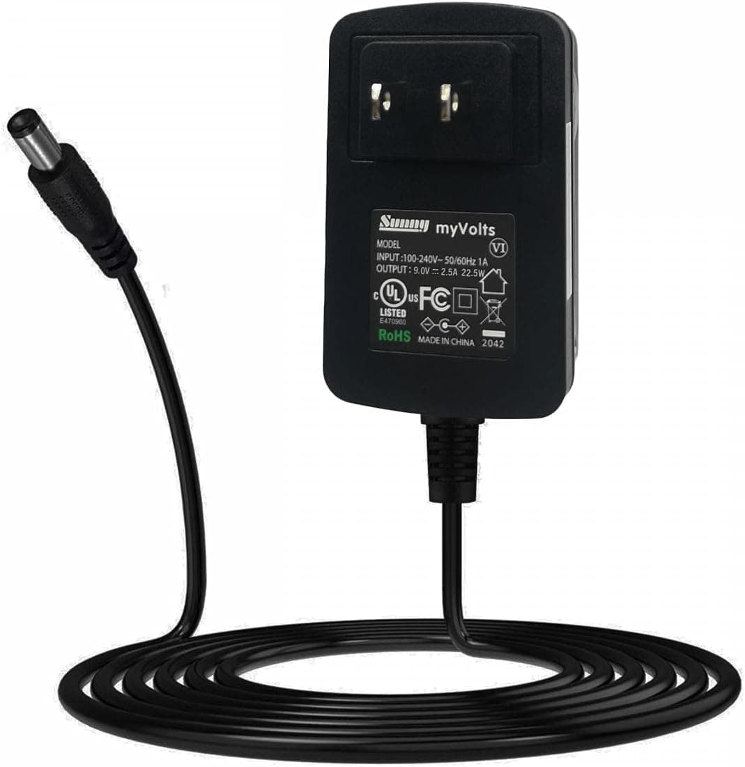 MyVolts 9V Power Supply Adaptor Compatible with/Replacement for Line 6 Pod GO Effects Pedal - US Plug