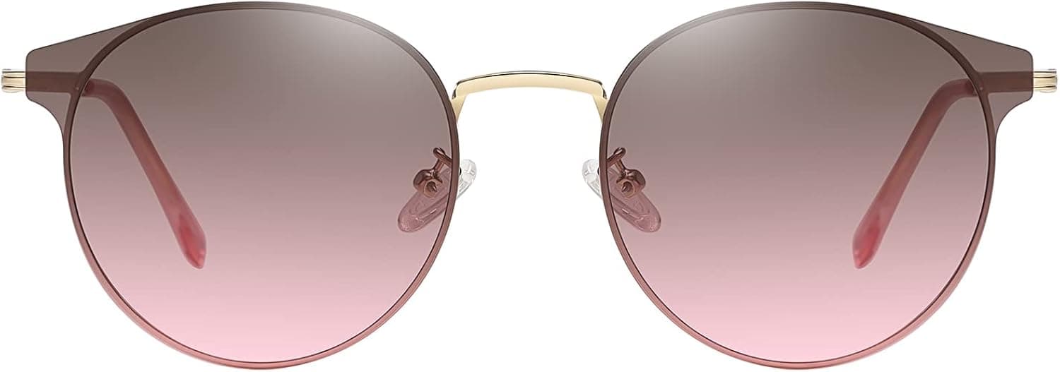Colrea Classic Round Sunglasses for Women, Trendy Circle Metal Frame Shades UV400 CL22004