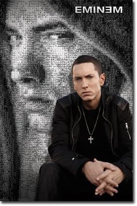 Eminem Collage Hip Hop Rap Music Poster 22.5 x 34 inches