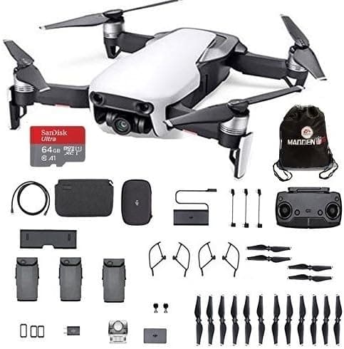 DJI Mavic Air Fly More Combo Arctic White Portable Quadcopter Drone with 64GB SD Card Extra Propellers and More …