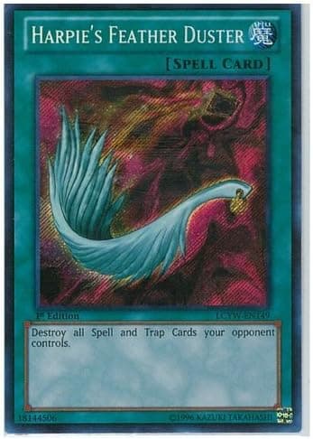 YU-GI-OH! - Harpie39;s Feather Duster (LCYW-EN149) - Legendary Collection 3: Yugi's World - 1st Edition - Secret Rare