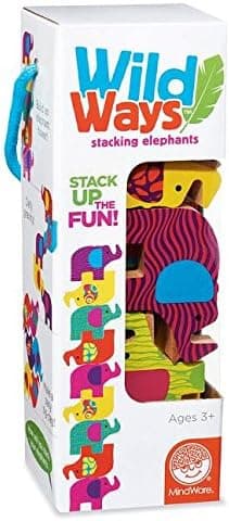 MindWare Wild Ways Stacking Wooden animals toys: Elephants