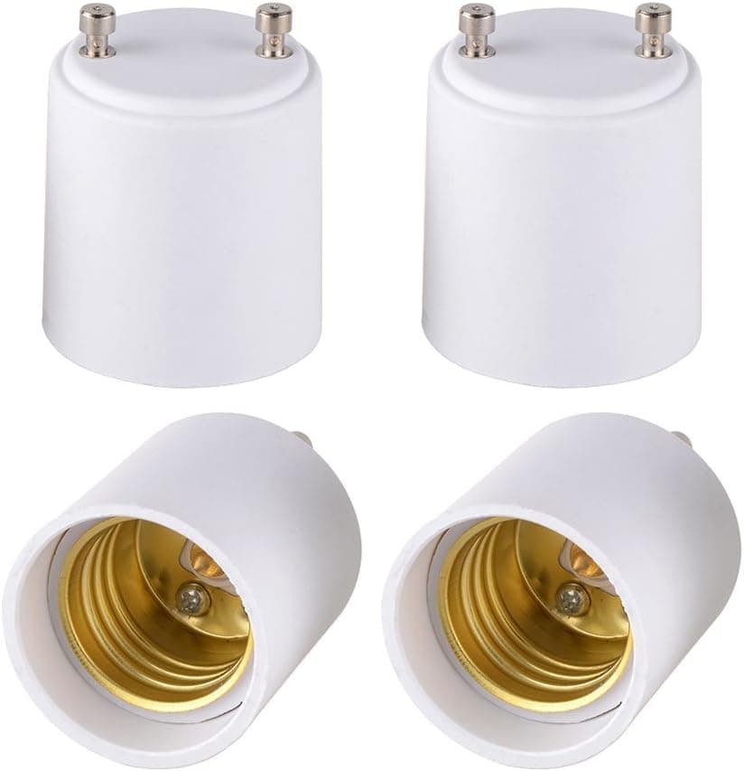 Onite GU24 to E27 E26 Adapter for LED Bulb, GU24 to Medium Base Converts Your Pin Base Fixture to Standard Screw-in Lamp Socket