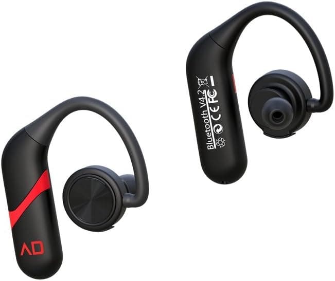 Jaap Sweat Proof Truly Wireless Bluetooth 4.2 Sports Earphones IPX5 Sweat Resistant with 6 Hours Battery Life Behind The Ear Hook Design
