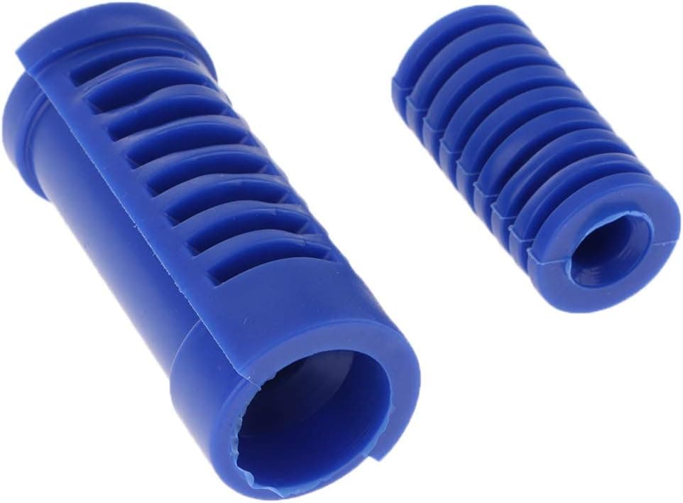 Homyl 2Pcs Motorcycle Gear Shift Shifter Lever Rubber Cover & Footpeg Pad - Blue