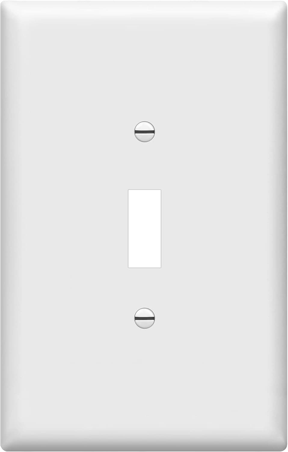 ENERLITES Toggle Light Switch Wall Plate, Jumbo Switch Cover, Oversized 1-Gang 5.5" x 3.5", Unbreakable Polycarbonate Thermoplastic, 8811O-W, White