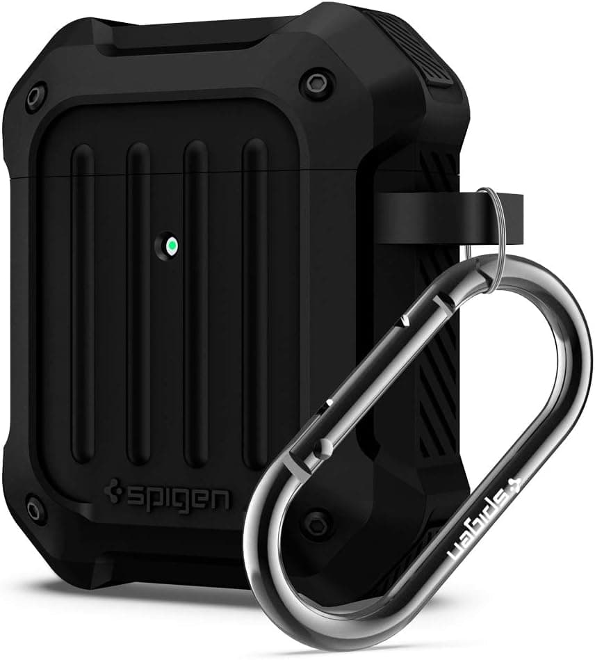 Spigen Tough Armor Designed for Airpods Case Cover for Airpods 1 & 2 [Front LED Visible] - Black