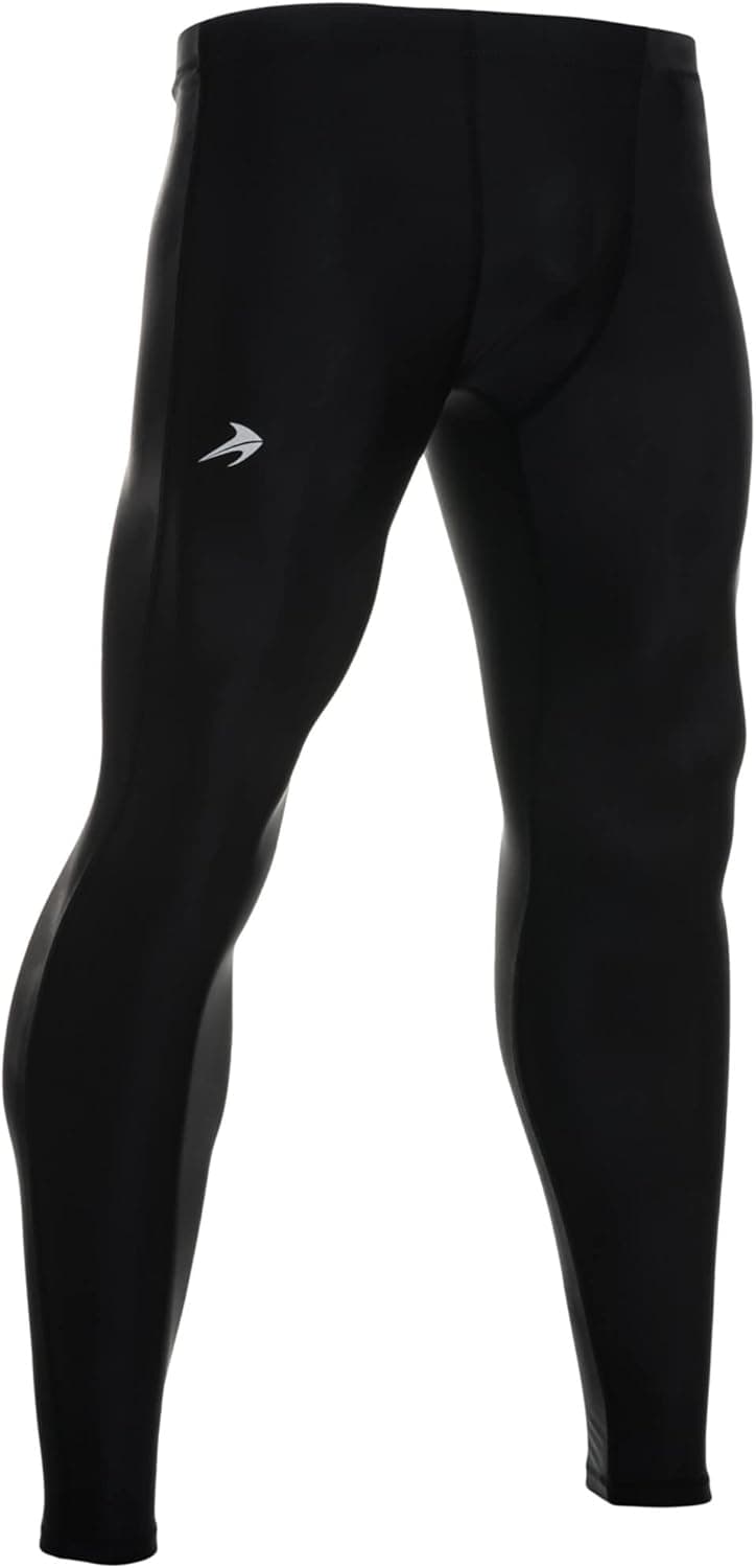 CompressionZ Men's Compression Pants Base Layer Running Tights Mens Leggings for Sports (Black, XS)