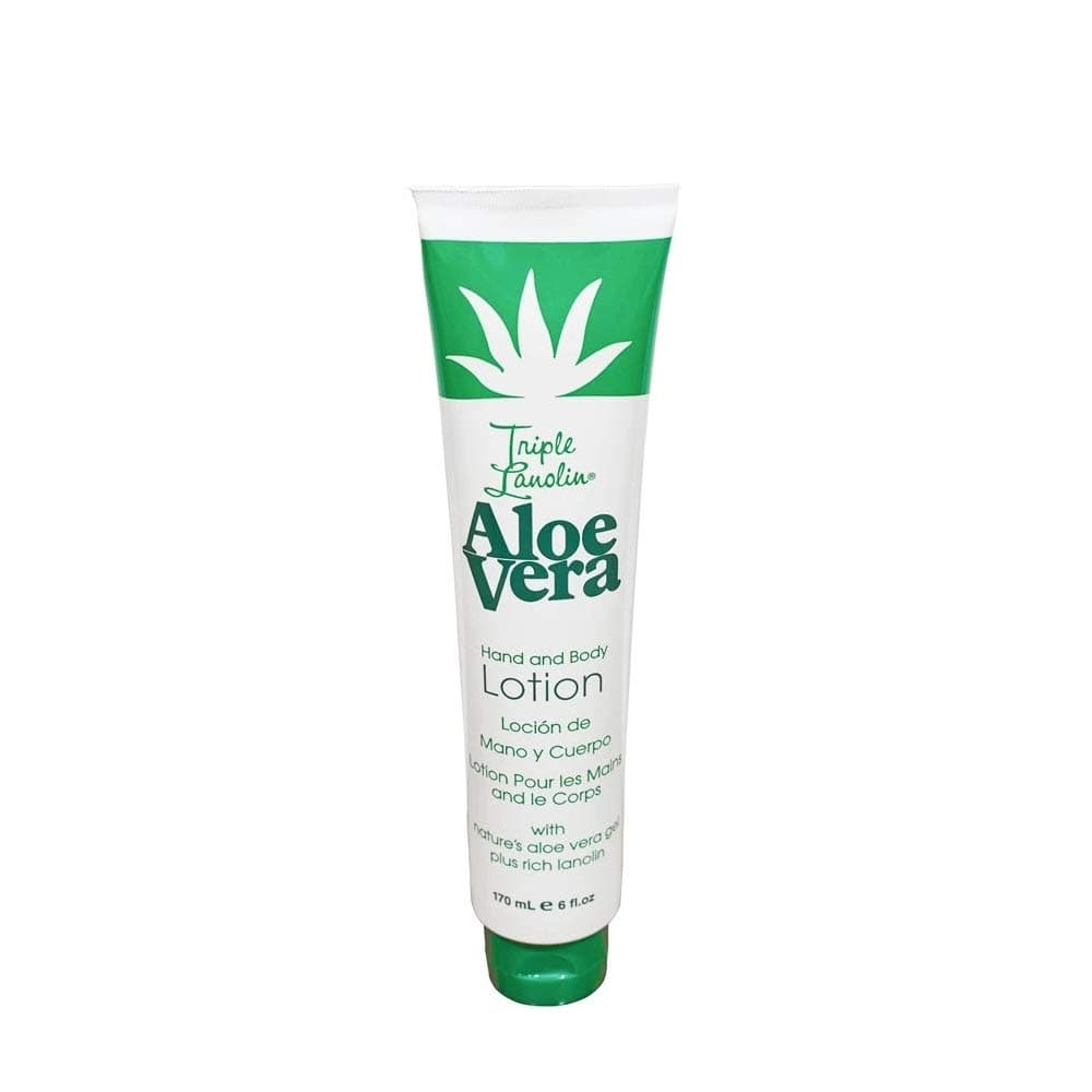 Triple Lanolin Aloe 6 Ounce Hand & Body Lotion Tube (177ml) (6 Pack)