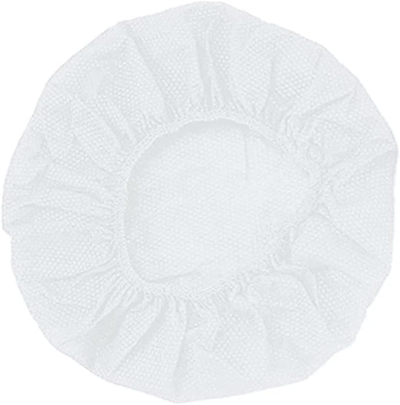 AKHFKY 100Pcs White Non-Woven Sanitary Headphone Ear Cover, Disposable Super Stretch Covers Washable, for Most On Ear Headphones with 5~6cm Earpads (S - 6.5cm)
