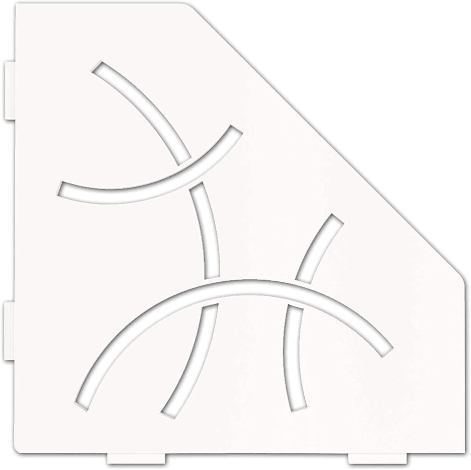 Schluter Systems Pentagonal Corner Shelf-E - Curve Design -Matte White - (SES2D6MBW) Kerdi-Line Shower Acessory
