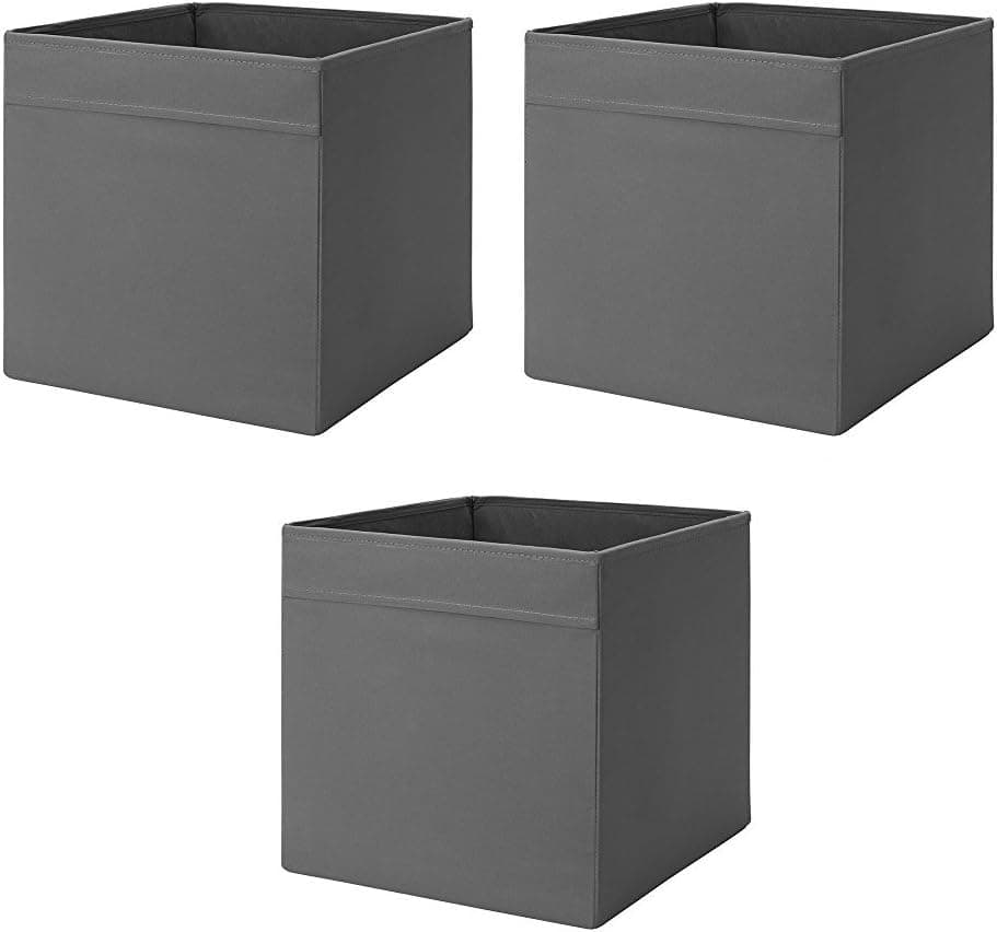 IKEA Drona Box (Dark Gray, 3 Pack (L:15" x W:13" x H:13"))