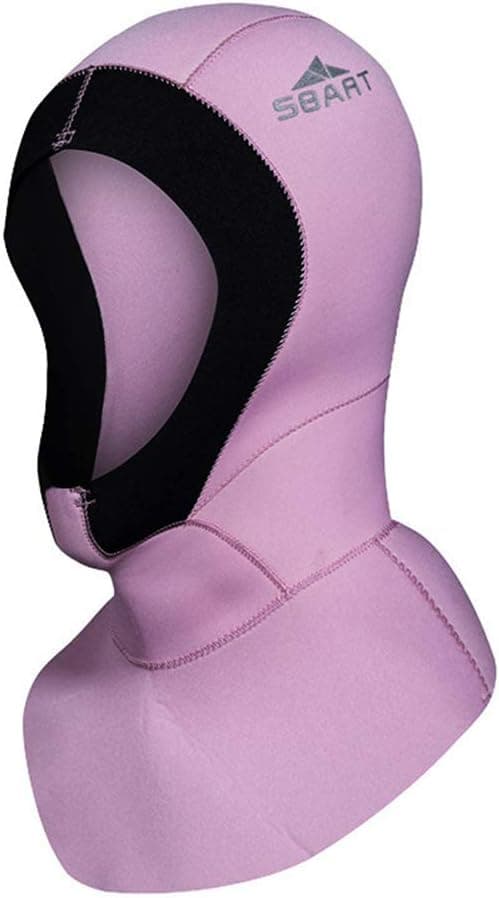 DiNeop Neoprene Scuba Diving Hood 3MM Wetsuit Diving Cap for Men Women, Bib Dive Hood Warm Durable Stretchable for Snorkeling Surfing Kayaking Swimming Sailing Canoeing Water Sports