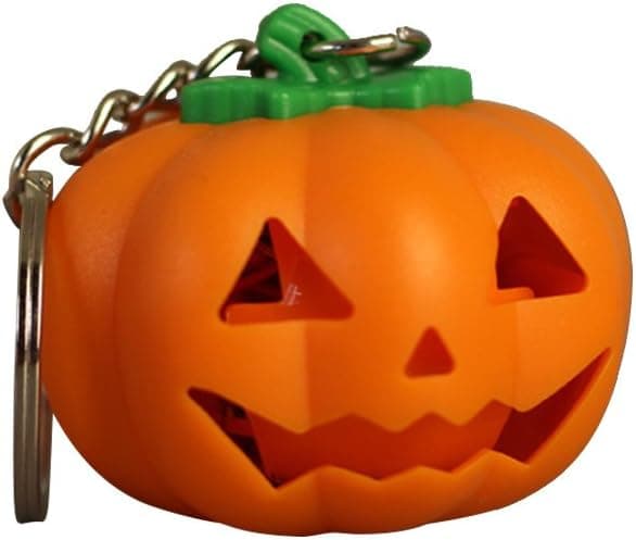 LUOEM Halloween Key Ring LED Pumpkin Key Ring Light Up Key Chain Toy Halloween Party Props Gift with Sound