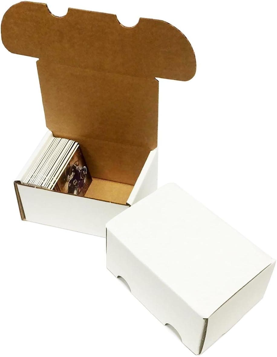 (200 QTY) 200 Count Corrugated Cardboard Storage Boxes by Max Pro for Baseball, Football, Basketball, Hockey, Nascar, Sportscards, Gaming & Trading Cards Collecting Supplies
