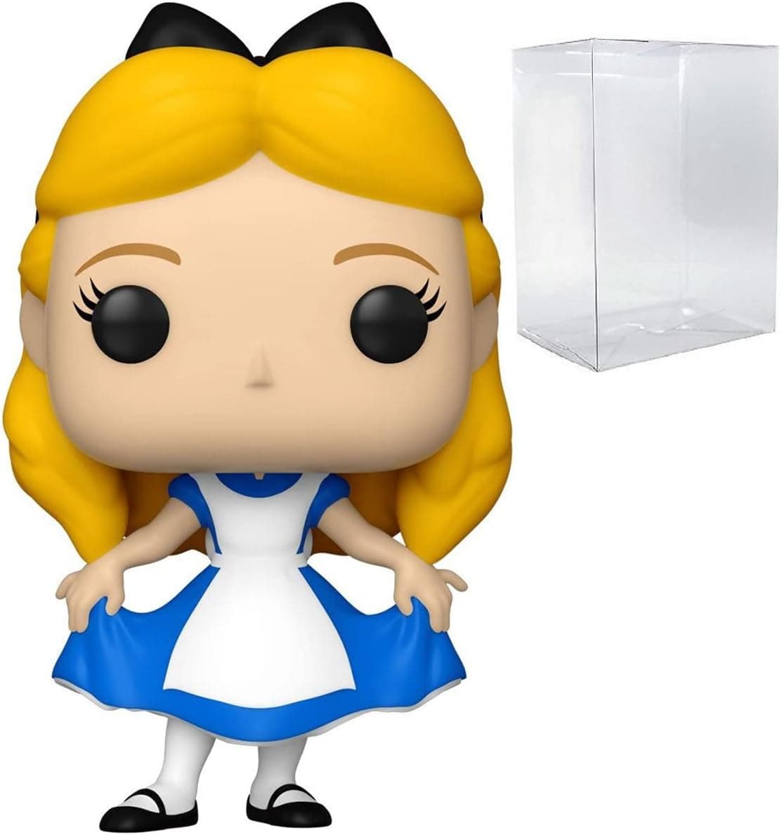 Funko POP Disney: Alice in Wonderland 70th - Alice in Wonderland Curtsying Pop! Vinyl Figure (Bundled with Compatible Pop Box Protector Case), Multicolor, 3.75 inches