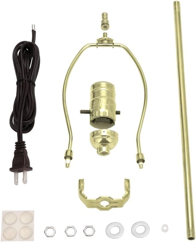 Aspen Creative 21026, Make-A-Lamp Kit in Brass, 1 Pack