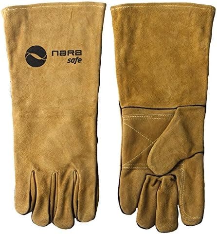 Welding Glove Reinforced, 16 inch, Cow Split Leather, Kevlar Stitching, Cotton Lining. NARA SAFE