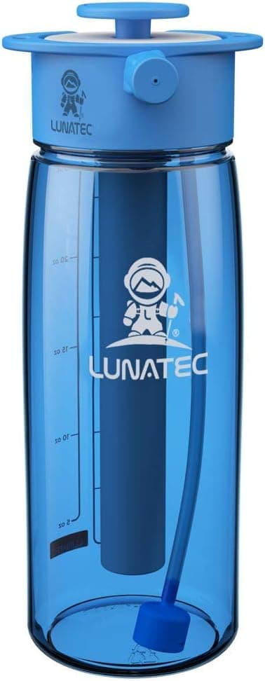 Lunatec Hydration Spray Water Bottle is a pressurized personal mister, camp shower and sport water bottle in one easy-to-use BPA free bottle.