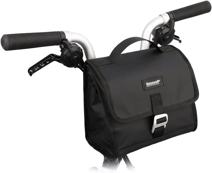 Rhinowalk Bike Temperature Insulated Handlebar Bag, PU Leather Lunch Box Waterproof Mountain Bike Front Bag Multifunctional Road Bike Basket Bicycle Bag Professional Cycling Accessories