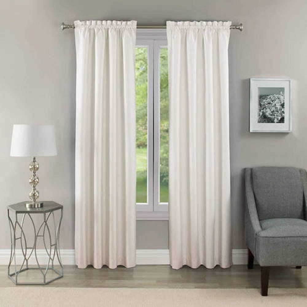 Eclipse Samara Blackout Energy-Efficient Thermal Curtain Panel, 42" x 95", White