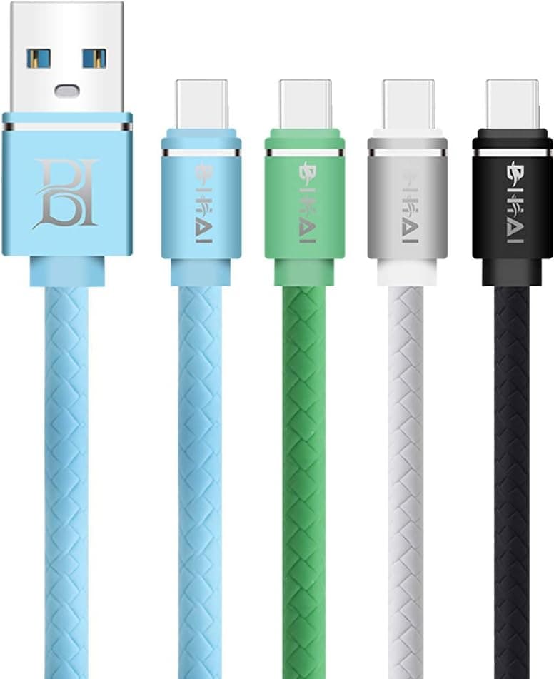 USB Type C Cable Fast Charging (3-Pack) USB-A to USB-C Charge Cord Compatible with Samsung Galaxy S10 S9 S20 Plus,Note 10 9 8,LG V20 Other USB C Charger (PU 3.3ft+3.3ft+6.6ft)