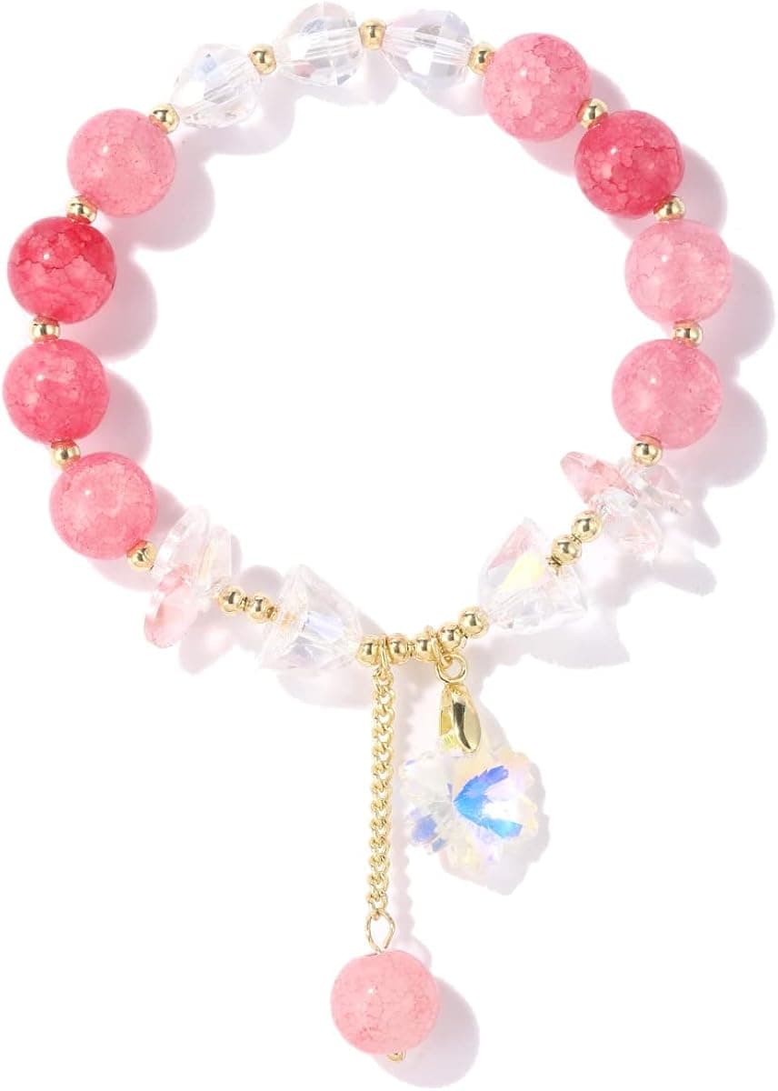 SKYFUN Aurora Borealis Elemental Crystal Bracelet for Women 1-2 Pcs Northern Lights Crystal Beaded Bracelets Birthday Gifts for Mom Jewelry Gifts for Her